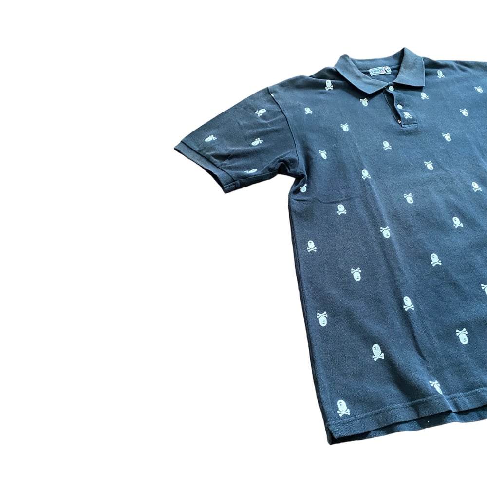 Bape Pirate All Over Print Skull Polo 