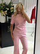 Image of Polka dot coord flare set 