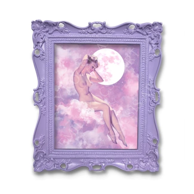 Retro Art Print // ‘Moon Bathing’