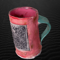 Image 3 of Bicycle ride porcelain mug hand made