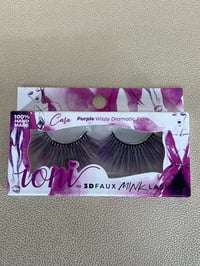 Image 1 of CARA purple wispy long dramatic flare faux mink eyelashes