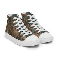 Image 2 of Boho Nature Cottagecore Inspired Deer in The Forest Women’s high top canvas shoes