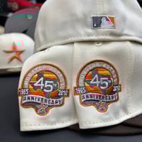 Image 3 of New Era 59Fifty Chrome Burnt Wood 45th
