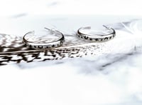 Image 3 of Handmade Sterling Silver Celestial Star And Moon Hoop Earrings 925