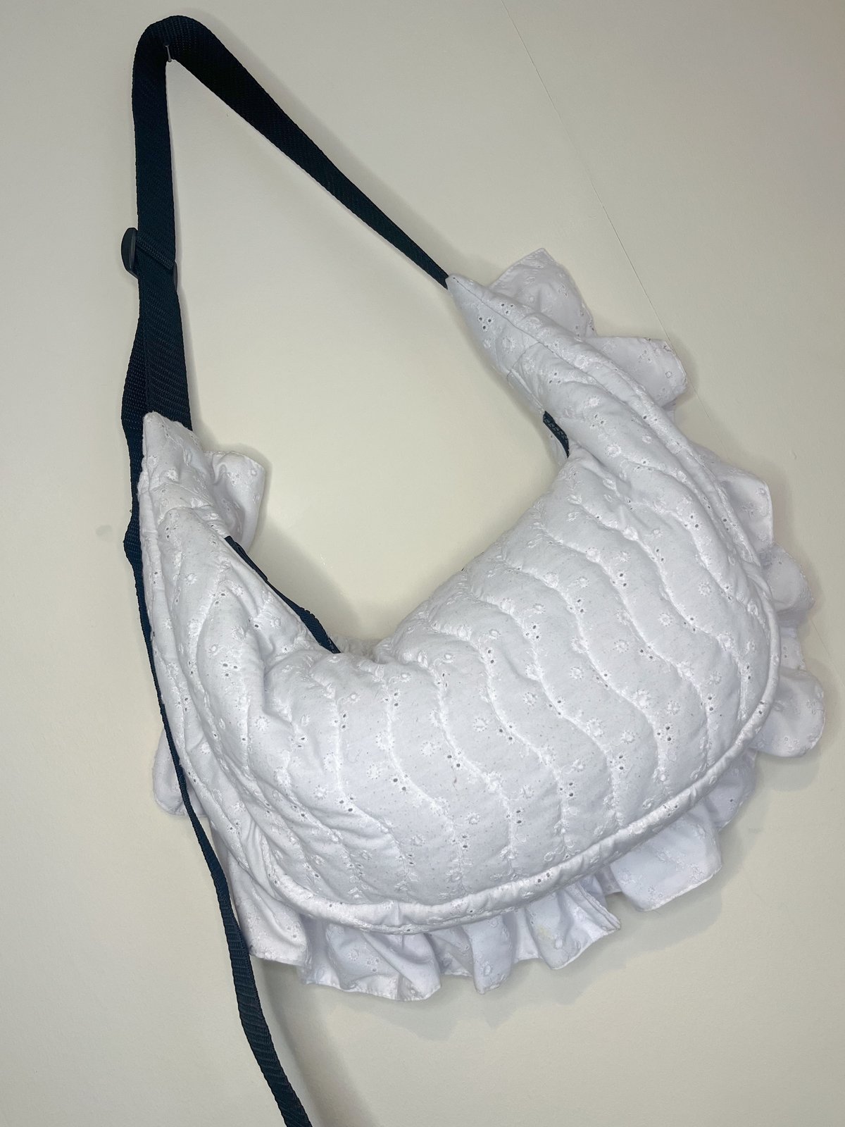 SAMPLE SALE White Frill Bag