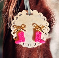 Cowgirl Pink Bow Studs