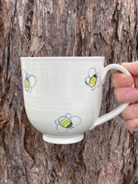 Image 1 of Large Bee Decorated Mugs