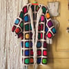 Fringed Jewel Garden Granny Sweater