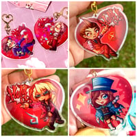 Image 1 of Ace Attorney AA Miles and Phoenix 3 Inches Holographic Charm