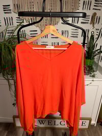 Image 1 of crop bat wing sleeve top 