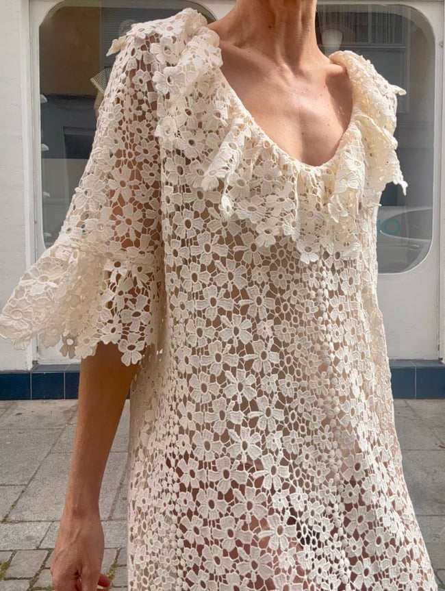 ECRU GUIPURE KAFTAN