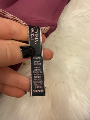 Image of Victoria’s Secret Purple Lace Bombshell Bra - 36D