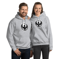 Image 1 of Unisex Gildan Hoodie - Rebel Loon White