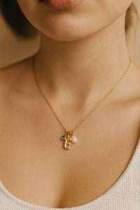 Image 1 of Ocean Charm Initial Necklace 