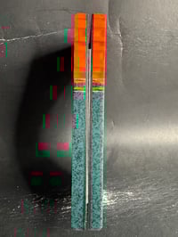 Image 4 of @Kaoticartworks 3-D Resin & Grip-tec GLOW Segmented Knife Scales