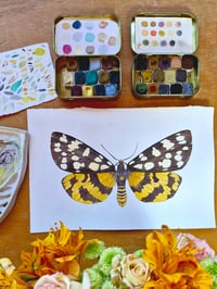 Image 1 of Arctia virginalis GOLDEN DUST COLLECTION ORIGINAL ARTWORK