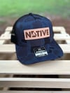 Georgia Native Leather Patch Trucker Black Camo