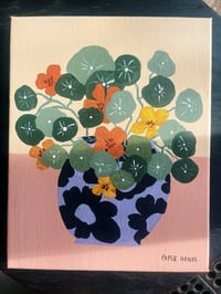 Image 3 of Mini Vases 'Nasturtiums' Original