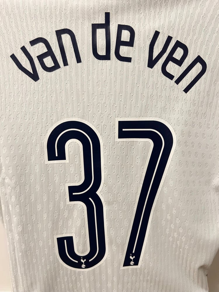 Image of Tottenham Hotspur “VAN DE VEN 37” Vaporknit 2024/25 Home Europa Final Shirt (L)