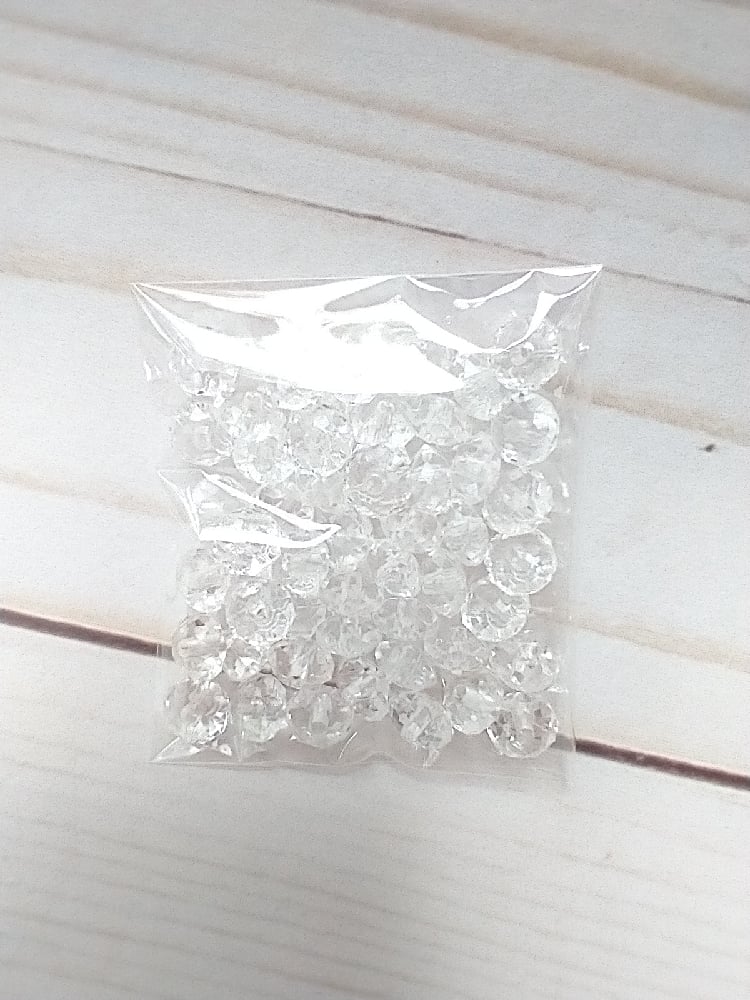 Image of Clear Faceted Rondell Beads
