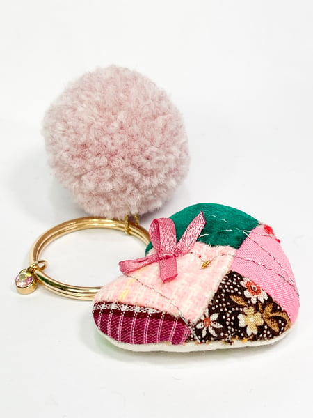 Image of My Heart To Yours Ornament Quilted Mini Keychain 6