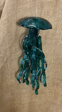 Image 3 of Teal Jellyfish Wind Chimes