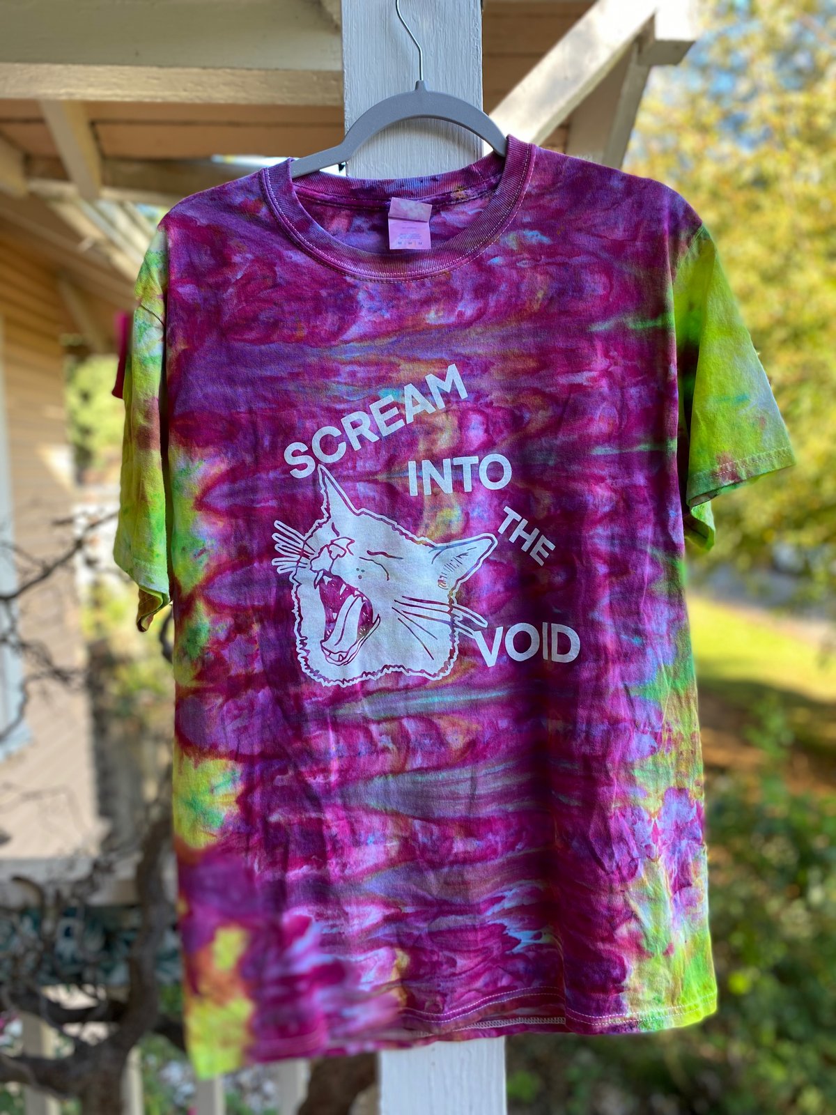 Image of MEDIUM Scream Into The Void Tie Dye Shirt