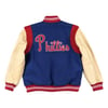 Mitchell & Ness Philadelphia Phillies MLB 100% Wool Varsity Jacket Vintage  Throwback Retro Adult Men's Large 44 L
