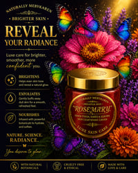 Image 3 of ROSEMARY SKIN BRIGHTENING INNER THIGH CREAM, “SLAE” SKIN BRIGHTENING EXFOLIATING SUGAR SCRUB
