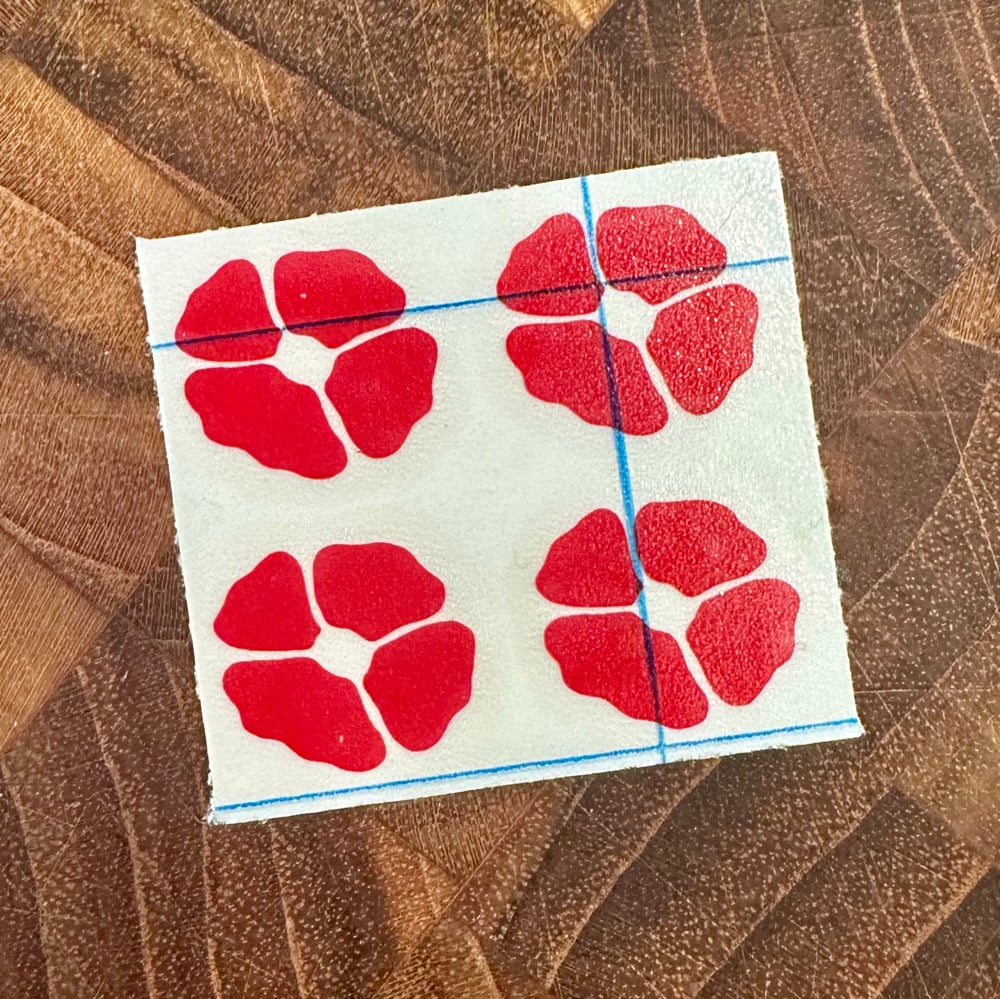 Image of tiny poppy die-cut vinyl 4-pack • collab with @firing_device_electrical_m57