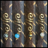 Image 4 of Spiral dread beads with glass bead charm