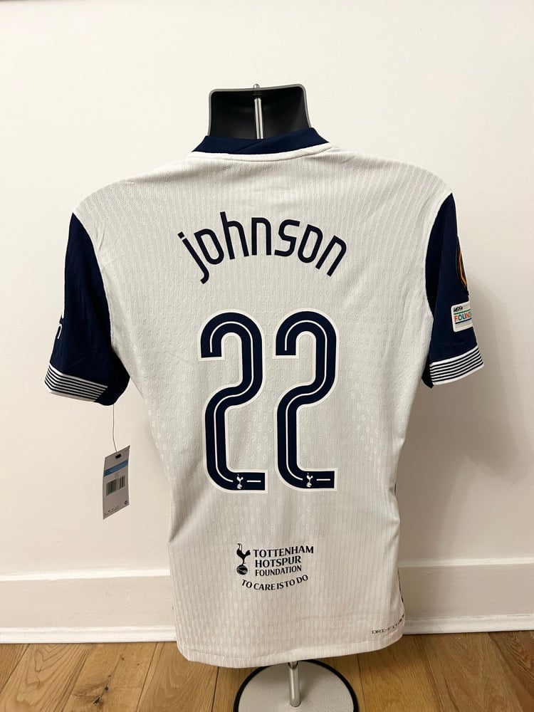 Image of Tottenham Hotspur “JOHNSON 22” Vaporknit 2024/25 Home Europa Final Shirt (M)