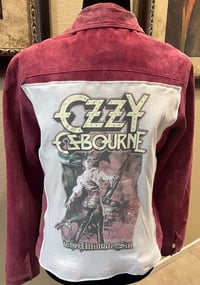 Image 1 of Vintage Pink Suede Jacket Ozzy Osbourne