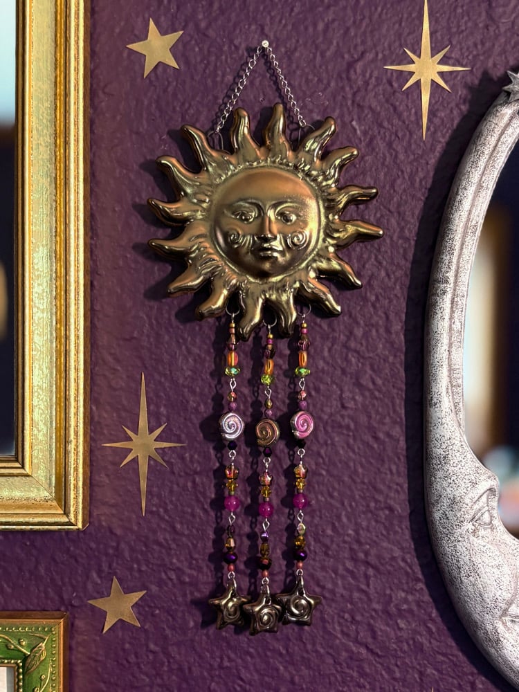 Image of Beaded Sun Wall Hanging #8 (discounted)