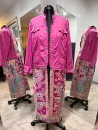 Image 2 of Rose Floral Denim Duster