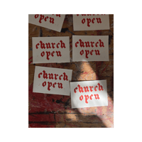Image 2 of church open linocut