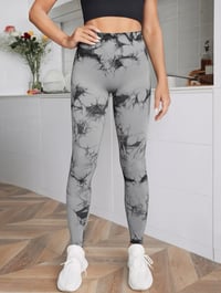 Image 2 of Dark Gray Swirl Leggings