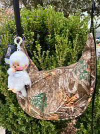 Image 1 of camo crescent bag