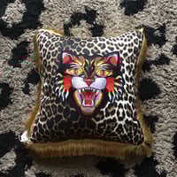 Image 2 of  Angry tiger leopard cushion cover