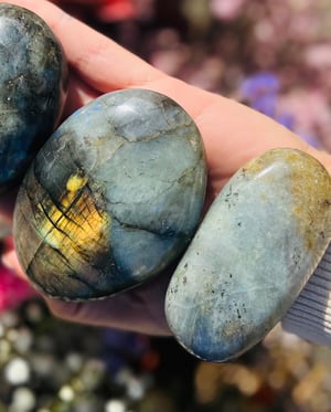 Image of Labradorite large palm stone 