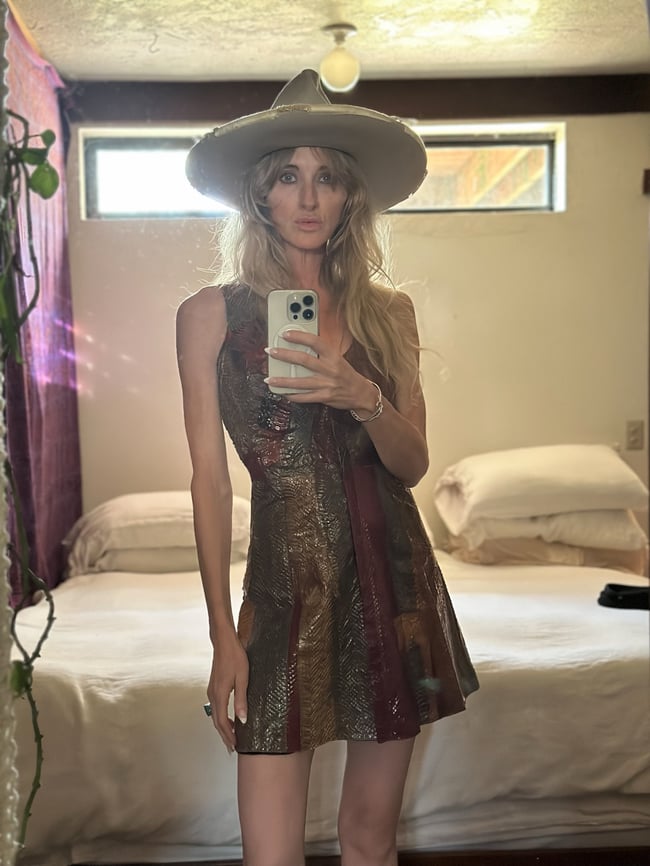 late 1960s London snakeskin mini dress