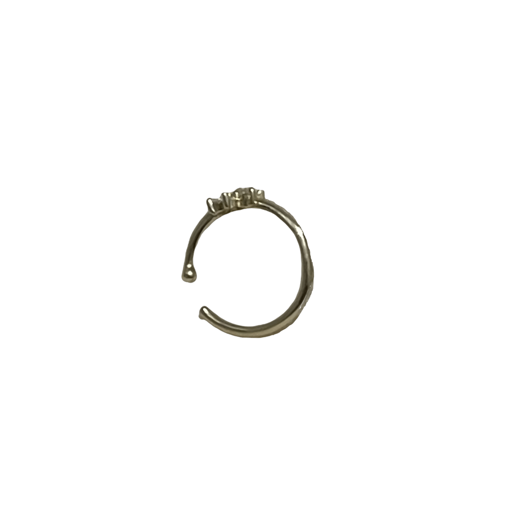 Image of 14k gold flower nose ring 