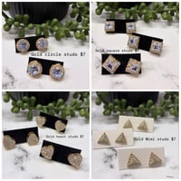 Image 1 of Gold studs PICK INSIDE2