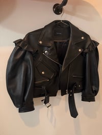 Image 2 of Simone Rocha Puff Sleeve Leather Jacket 