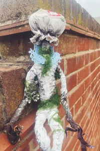 Image 2 of Sitting fungi character - handmade - vintage embroidery