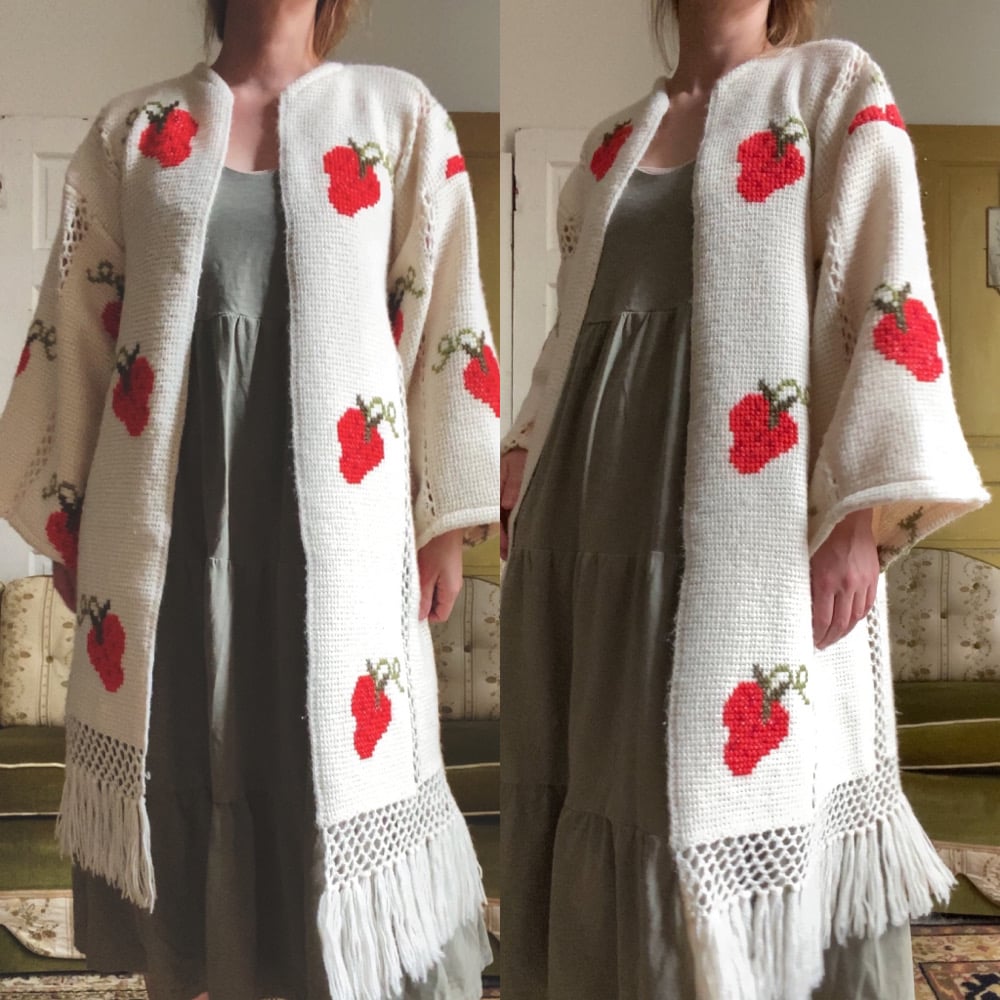 Image of Summer Strawberry Granny Sweater 