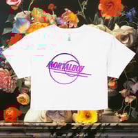 Image 5 of Women’s crop top Mortal Boy Alt. Logo (Front/Back) Design
