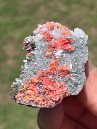 Image 14 of Realgar & Fine Quartz Points Specimen #2504
