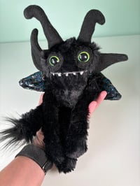 Image 4 of Winged Happy Toothy Monster - Black