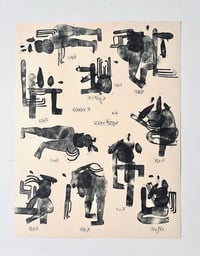 Image 1 of Abstracts Figures Bodies Lino Print